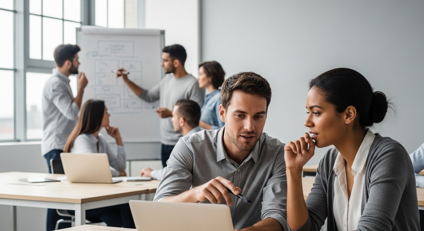 workplace communication, professional team, collaboration