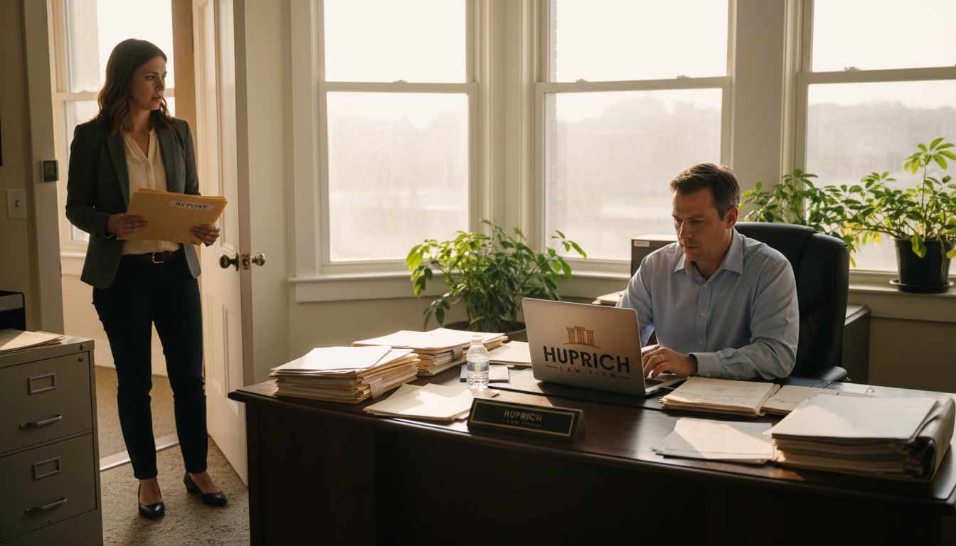 Concerned employee reporting in office environment