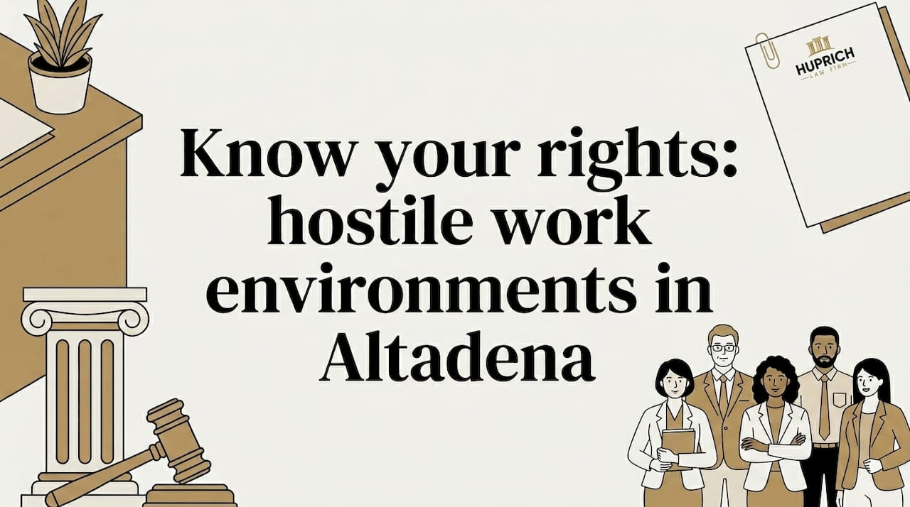 Legal and workplace themed editorial title card