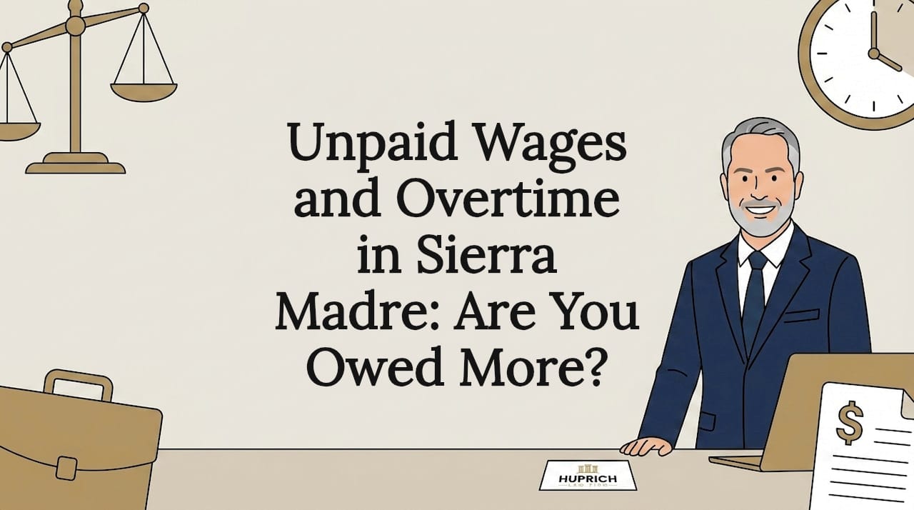 Decorative title card illustration with justice scale and clock