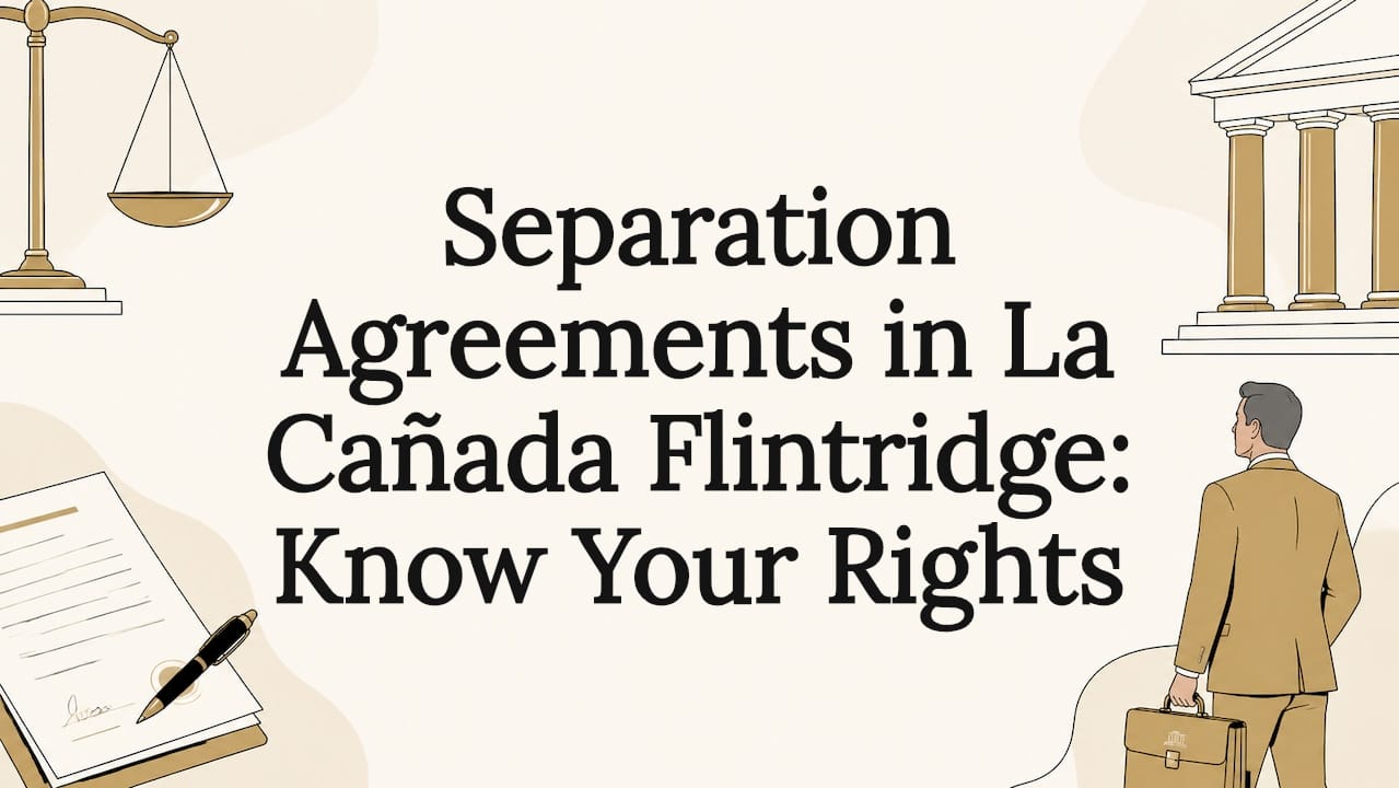 Decorative title card illustration for separation agreements article