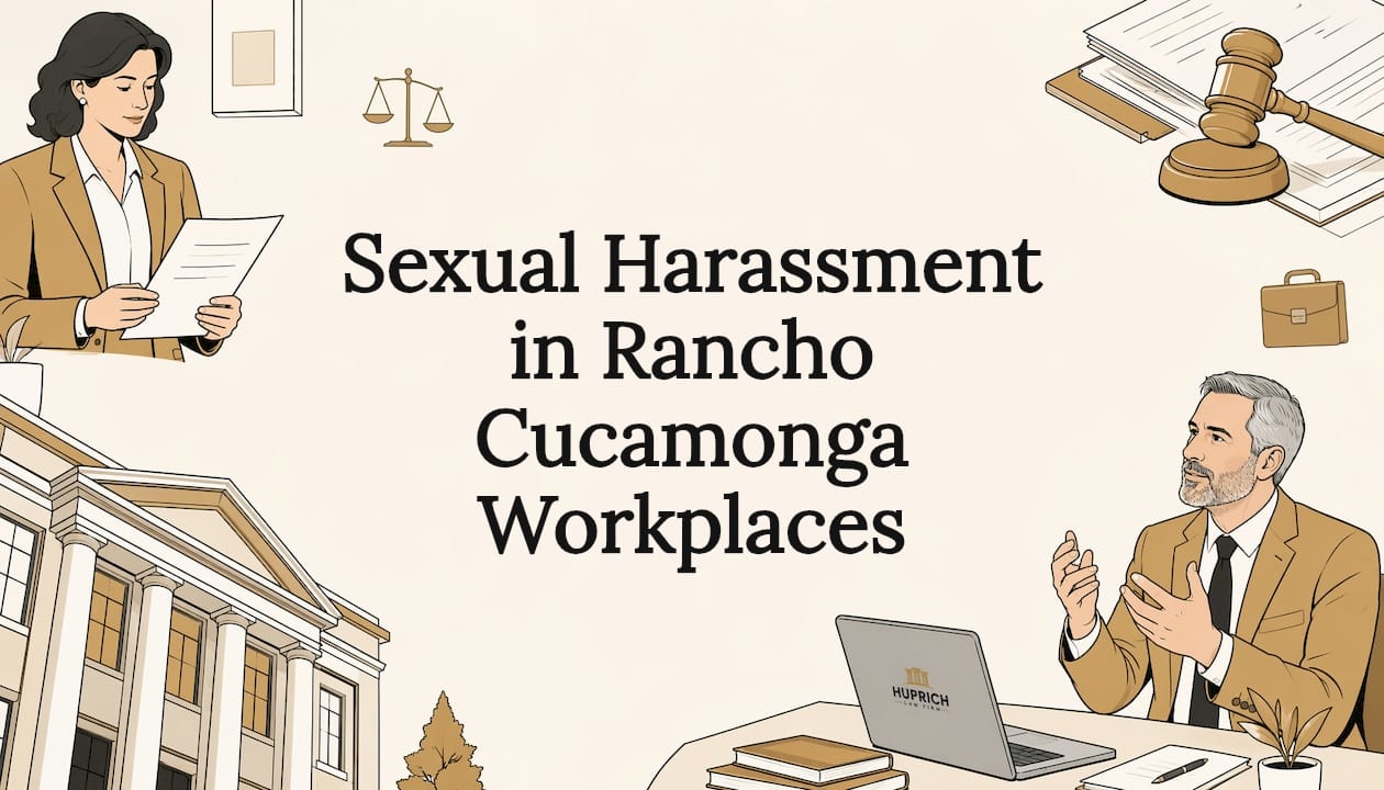 Decorative title card illustration for workplace harassment article