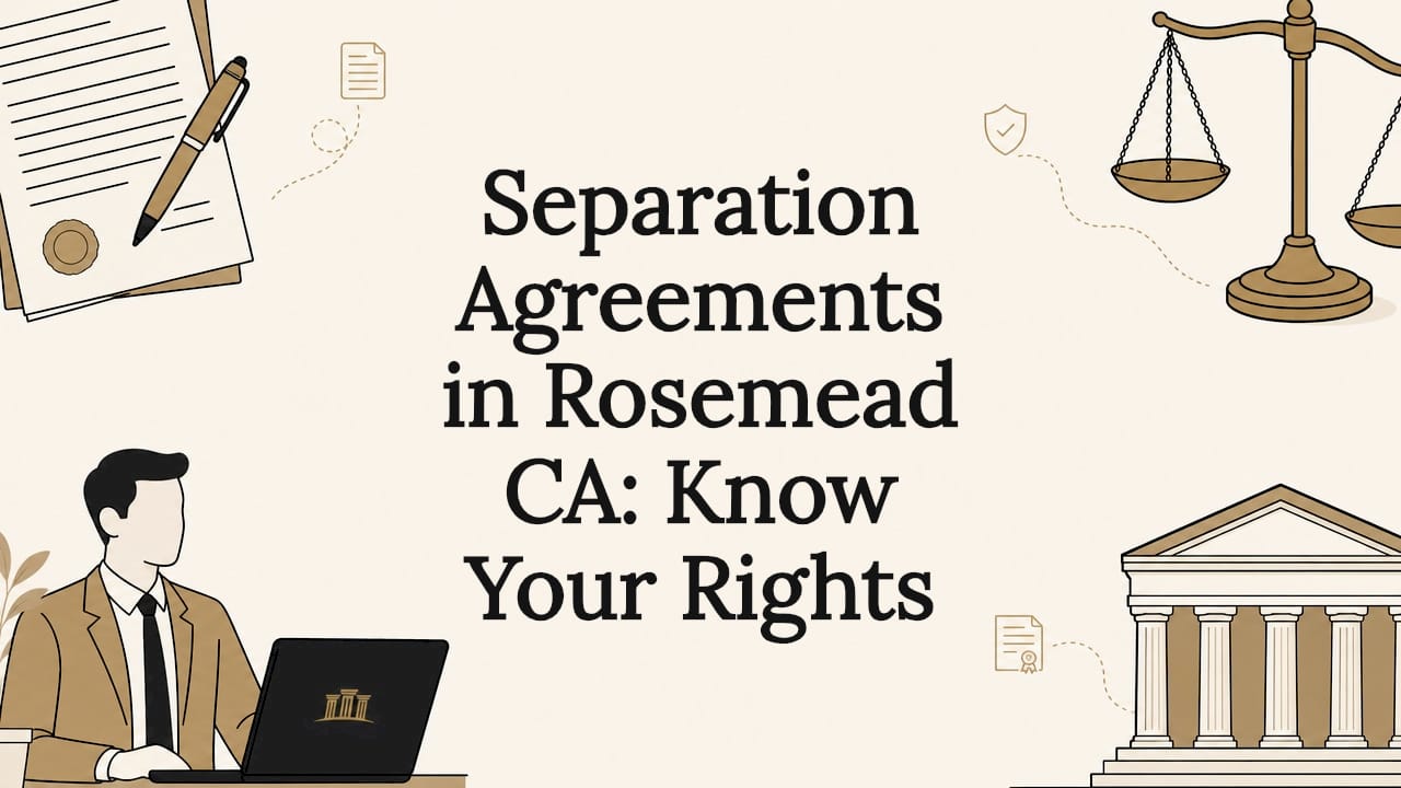 Decorative legal title-card illustration