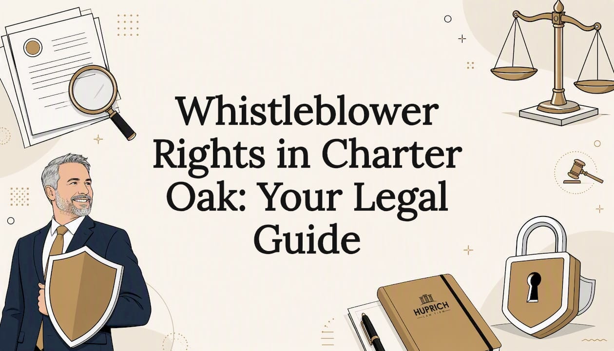 Decorative legal theme title card illustration